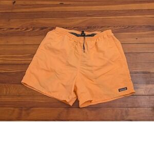 Patagonia Baggies Swim Shorts Mens Large Orange Nylon Mesh Lined Swim Trunks